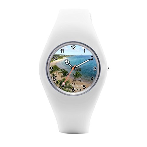 Betterforyou Leather Wrist Watch Beach Scenery Wristwatches