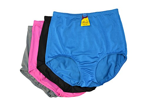 Alfa Global Women's Plus Size Pack of 4 Ultra Comfortable High Rise Boy Brief