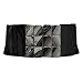 Glam 4 Wide Black Cinch Belt Silver Tone