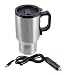 Heated 16 Oz Stainless Steel Travel Coffee Mug - Plug into 12-Volt Outlet to Keep Coffee HOT