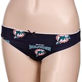 NCAA Reebok Miami Dolphins Ladies Navy Blue Supreme Panties (Large)