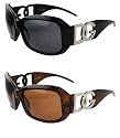 2 pairs of DG Eyewear Designer Sunglasses Brown, Black frame