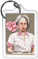 I Love Lucy Chocolate Factory Mirror Lucite Key Chain