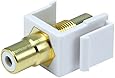 Monoprice 106550 Keystone Jack Modular RCA with White Center, White