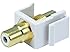 Monoprice 106550 Keystone Jack Modular RCA with White Center, White