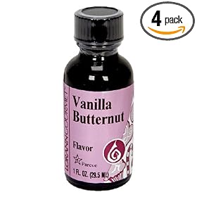 LorAnn Artificial Flavoring Oils, Vanilla Butternut Flavoring Oil, 1-Ounce Bottles (Pack of 4)