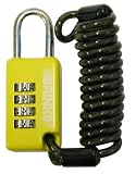Brinks 185-50053-4 4 Dial Front Access Resettable Lock with Coiled Cable
