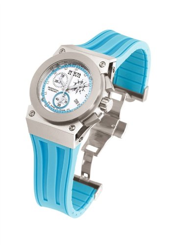 Invicta Akula Reserve 5569 Chronograph Sapphire White Dial Stainless Steel Plating Rubber Band Women Watch