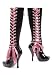 4.5 Inch Knee High Side Satin Lace Up Boot Women'S Size Shoe