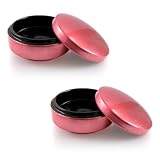 Ensemble-cadeau: 2 Boites &agrave; bijoux laqu&eacute;es rondes - Rose