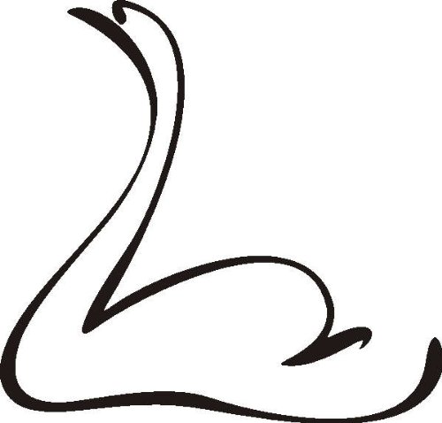 Imagen principal de Etiqueta de la pared d395 Cisnes nadar 40x38 cm
