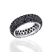 Bling Jewelry Sterling Silver Pave Onyx Black CZ Eternity Band Ring-7