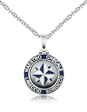 Forzieri Stainless Steel Wind Rose Pendant Necklace