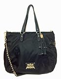 Juicy Couture Malibu Easy Everyday Nylon Lauryn Zip Top Tote, Black