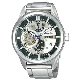 Orient Men Star Retro-Future Black Dial Stainless Steel Bracelet YFH03002B by Orient