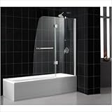 DreamLine SHDR-3148586-04-FR1 Aqua Tub Shower Door Frosted Glass, Brushed Nickel