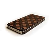 "Checker" Black Cherry - Real Wood Cover for iPhone 4 (ATT/Verizon)