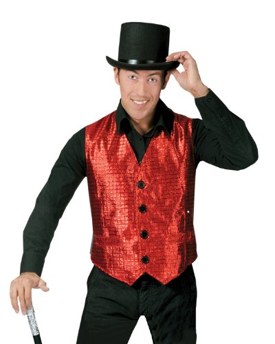 Deals Funny Fashion Mens Sparkly Red Flashy Show Biz Musical Halloween Costume Vest Deals Funny Fashion Mens Sparkly Red Flashy Show Biz Musical Halloween Costume Vest