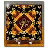 Honey Mosaic Mandala Painting - 6x6 Desk Clock