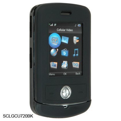 Black Silicone Skin Cover Case Phone Protector for LG SHINE CU-720 CU720