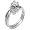 Sterling Silver Cubic Zirconia CZ Wedding Engagement Ring Set Sz 5