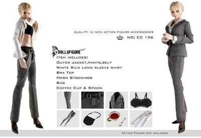 Cc196 genuine Dolls Figure 1/6 Hot Toys OL gray pants suit costume Dollsfigure (japan import)