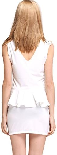 Diorot Sleeveless Dress Party Lace Sleeve Mini Dress Draped Flounce Skirt Dress