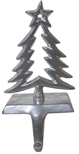Silver Christmas Tree Stocking Hanger - 18.7cm - Christmas Decoration