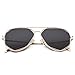 CHB Women's HD Mirrored Creative Irregular Lens Aviator Metal Frame Street Fashion Designer Polarized Sunglasses UV400 with Case