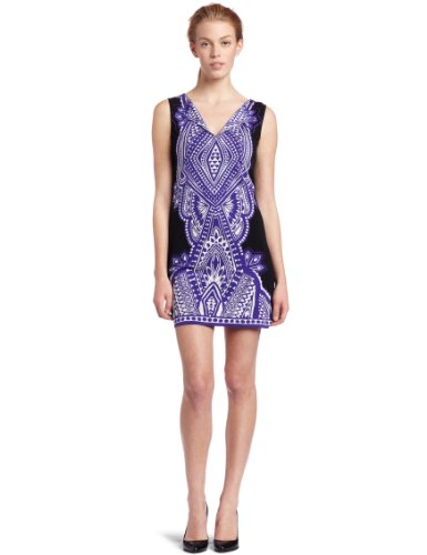 Nicole Miller Women's Harmony Dress, Purple, Petite