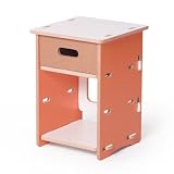 Sprout Night Stand, Orange and White