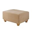 Casual Home Stretch Rib Ottoman Slipcover - Beach House Tan