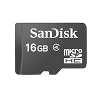 SanDisk 16GB Class 4 microSDHC Memory Card w/SD Adapter