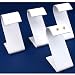 4 White Leather Earring Jewelry Showcase Display Stands 2.25"