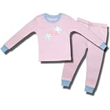 Pink snowflake heart thermal underwear for toddlers - FINAL CLEARANCE by Panda Apparel