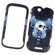 Motorola CLIQ MB200 T-Mobile Rubberized Snap On Protector Hard Case Image Cover Skull Tribal Design