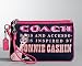 Coach Bonnie Girly Graphic Large Wristlet Bag Case Purse 42582 Navy Pink