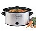 Kitchen & Housewares : Ainsley 6litre slow cooker silver and black manual control AH163