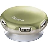 Rocketfish - RF-NBSKHBG 4-Port USB 2.0 Hub - Metal Green