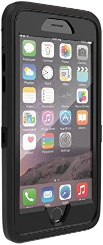 Heavy Duty Case For Apple iPhone 6 Plus (5.5 Inch)- Shockproof Protective Hybrid - Rugged Cover with Screen Protector and Belt Clip Holster - Bright, Fun Cases (Black-Black)