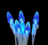 Review Vickerman  / Set of 70 Blue Commercial LED C6 Christmas Lights - White Wire
