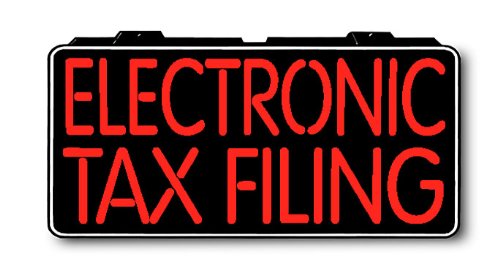 LED Neon Electronic Tax Filing Sign