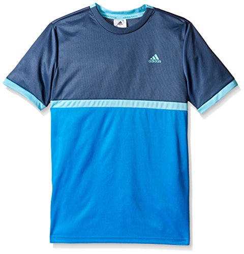 adidas Performance Boys Court Tee, Bright Blue, Small