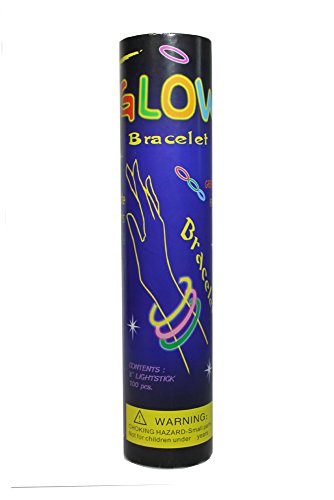 Glow bracelets,Sticks party,Usage:Parties, Night club, Camp,Halloween,Festival,Mixed Colors,(Tube of 100)