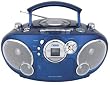 Naxa NPB-207LQ Boomboxes Portable CD AM/FM Stereo Radio Cassette Player/Recorder- Blue