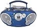Naxa NPB-207LQ Boomboxes Portable CD AM/FM Stereo Radio Cassette Player/Recorder- Blue