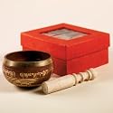 Brass Nawari Singing Bowl - Om mani padme hum Inscription