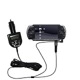 2 in 1 FM Transmitter and Car Charger for the Sony PSP-3001 Playstation Portable Slim - Gomadic Brand w/ TipExchange Technology