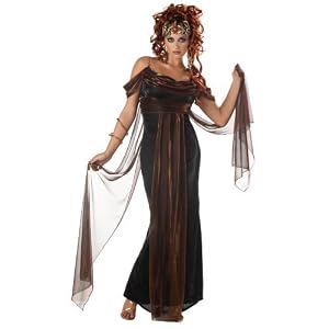 California Costume Metallic Burgundy Medusa, the Mythical Siren Costume