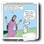 Rich Diesslins Funny Cartoon Gospel Cartoons - Jesus and the Lost Sheep - Mouse Pads